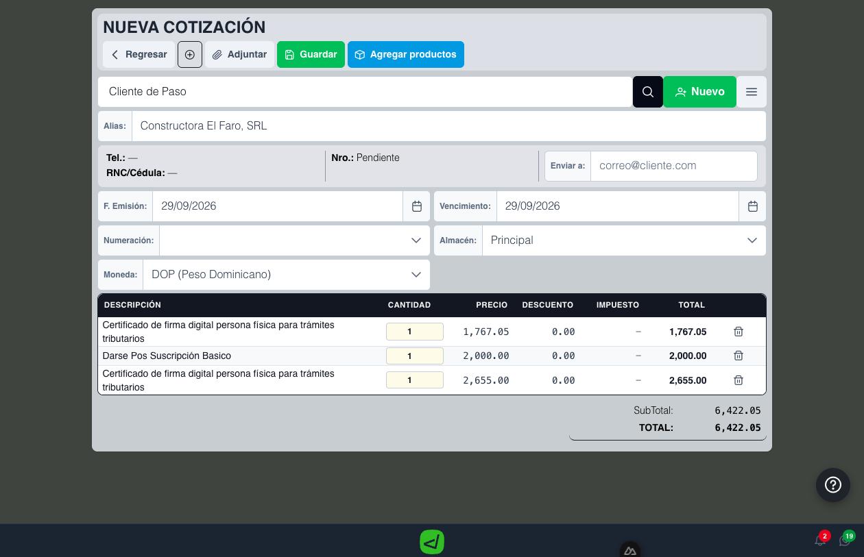 Cotizacion
